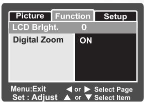 BENQ E43 - Menu Fonctions - 2