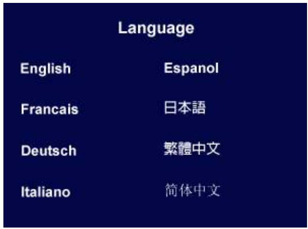 BENQ FP51G - Sous-menu Langues - 1