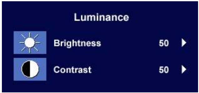 BENQ FP51G - Sous-menu Luminescence - 1