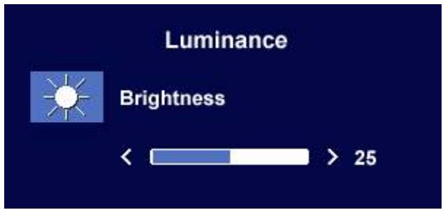 BENQ FP51G - Sous-menu Luminescence - 2