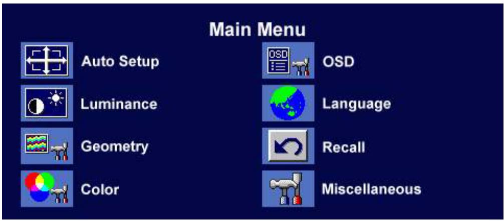 BENQ FP51G - Mode Menu Principal - 1