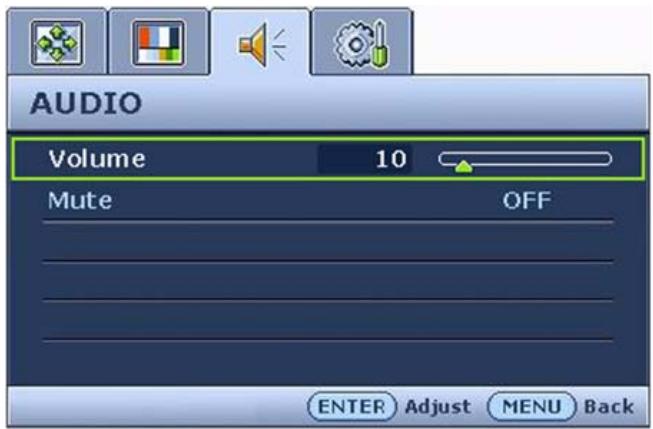 BENQ FP73E - Menu AUDIO (SON) - 1
