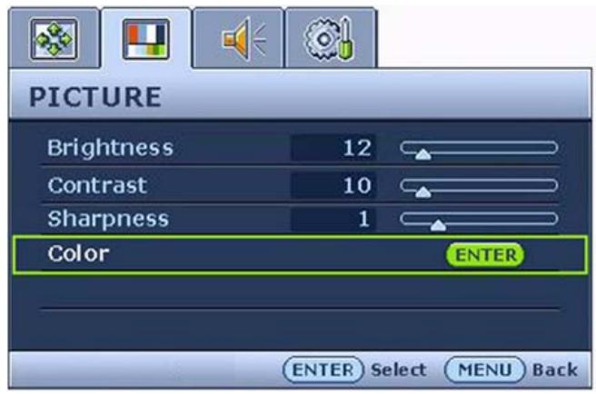 BENQ FP73E - Mode du menu principal - 4