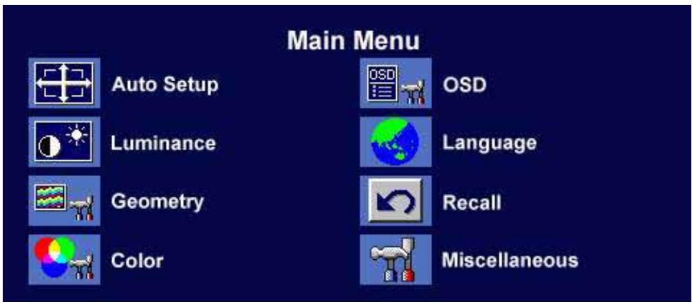 BENQ 58C - Mode Menu Principal - 1