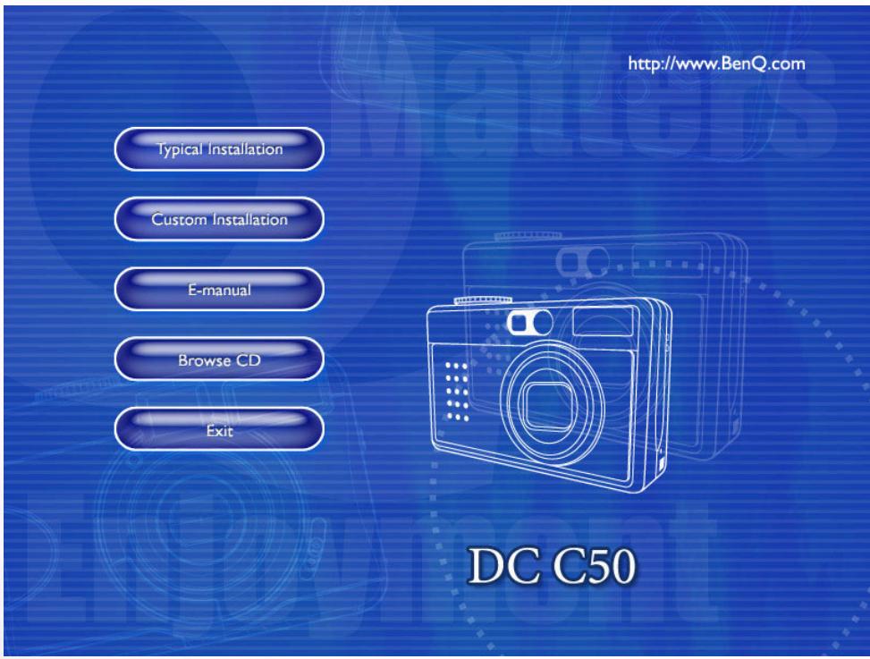 BENQ C50 - Installation des logiciels de l'appareil photo numérique - 1