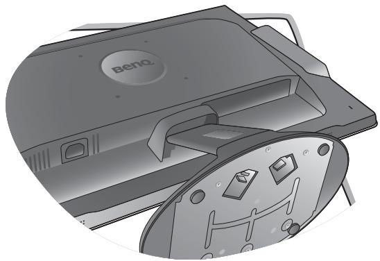 BENQ E2220HDP - Préparez le moniteur et la zone. - 1