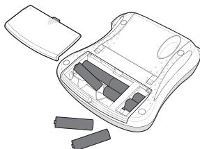 DYMO LABELMANAGER 210D - Pour insérer les piles - 1