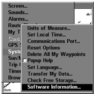 LOWRANCE GLOBALMAP 2400 - Renseignement sur le logiciel - 2