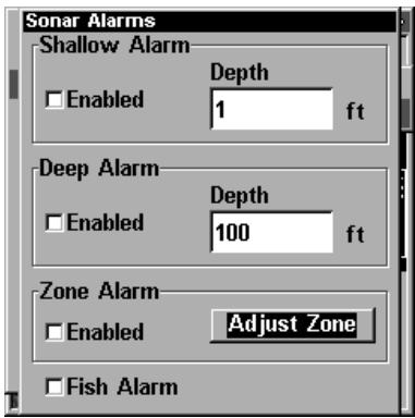 LOWRANCE GLOBALMAP 2400 - Alarme de zone - 1