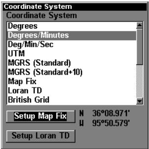 LOWRANCE GLOBALMAP 2400 - Système de coordonnées - 2