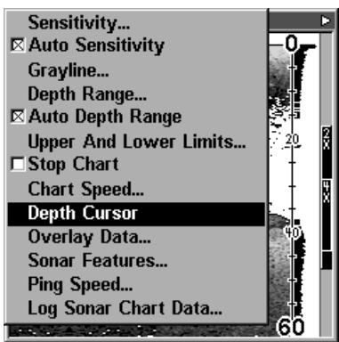 LOWRANCE GLOBALMAP 2400 - Curseur de profondeur - 1