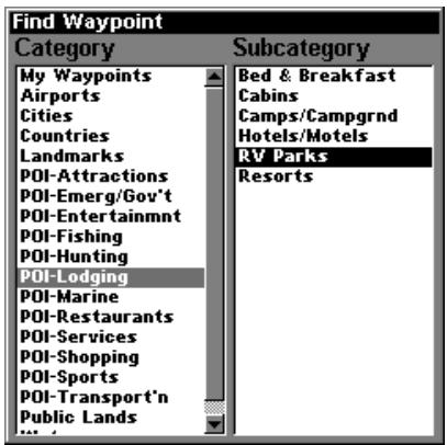 LOWRANCE GLOBALMAP 2400 - Trouver endroits de carte ou points d'intérêts (POI) - 2
