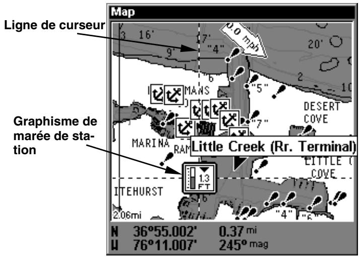 LOWRANCE GLOBALMAP 2400 - Pour visualiser l'information de marée: - 1