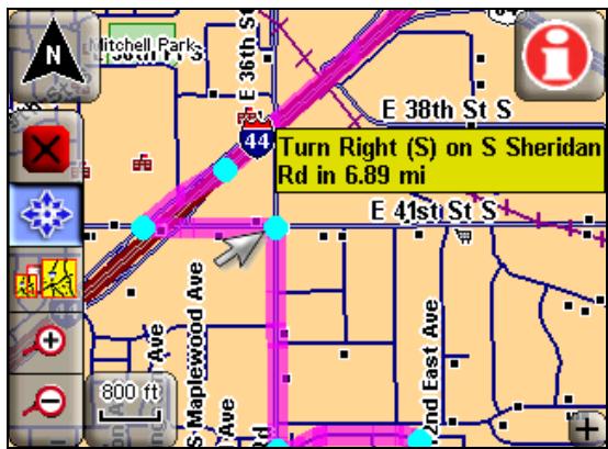 LOWRANCE IWAY 500C - Suivre un Itinétaire Créé par le iWAY - 1