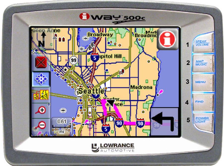 LOWRANCE IWAY 500C - Mode Cartographique - 1