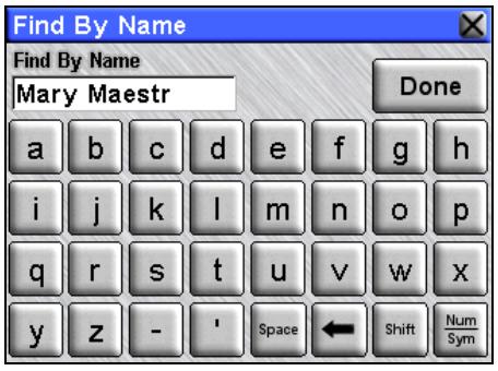 LOWRANCE IWAY 500C - Utilisation du Clavier Virtuel du iWAY - 1