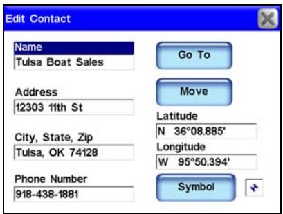 LOWRANCE IWAY 600 - Créer et sauvegarder des contacts - 2