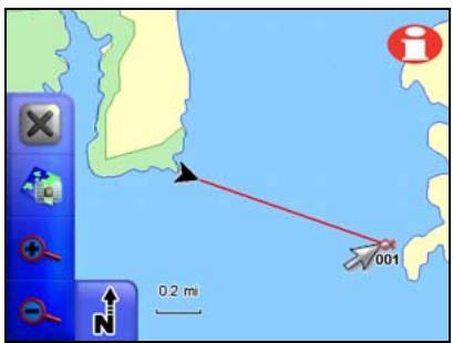 LOWRANCE IWAY 600 - Se rendre à la position du curseur - 1
