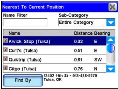 LOWRANCE IWAY 600 - Fonction auto complete - 9