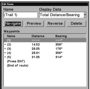 LOWRANCE LMS 337C DF - Naviguer le long d'un itinéraire - 3