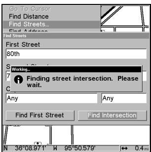 LOWRANCE LMS 337C DF - Rechercher une intersection - 2