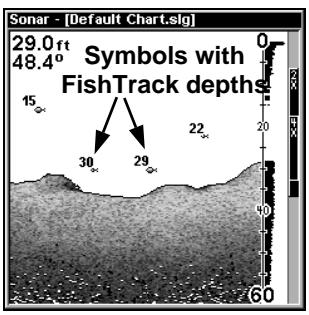 LOWRANCE LMS 337C DF - Pour activer la fonction de FishTrack: - 3
