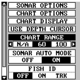 LOWRANCE LMS-160 - PORTEE: Mode automatique - 1