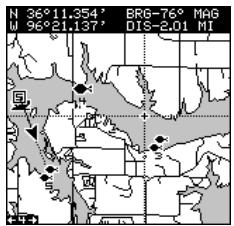 LOWRANCE LMS-160 - Sauvegarde de la position du curseur en tant que repere de balisage - 1
