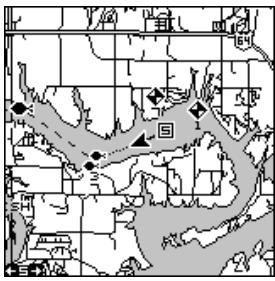 LOWRANCE LMS-160 - Suivi d'un parcours, méthode directe - 2