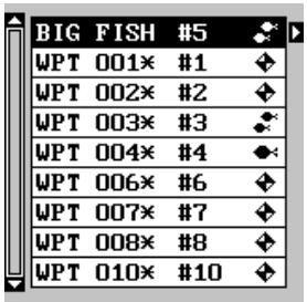 LOWRANCE LMS-160 - Sélection à partir de la liste - 1