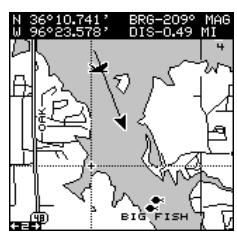 LOWRANCE LMS-160 - Navigation vers la position du curseur - 1