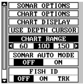 LOWRANCE LMS-160 - PORTÉE: Mode manuel - 1
