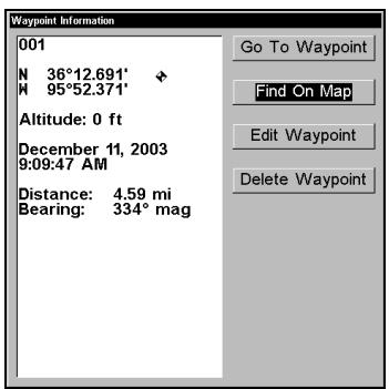 LOWRANCE LMS-332C - Rechner des Waypoints - 5