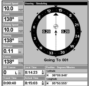 LOWRANCE LMS-332C - Naviguer le long d'un Itinétaire en Sens Inverse - 1