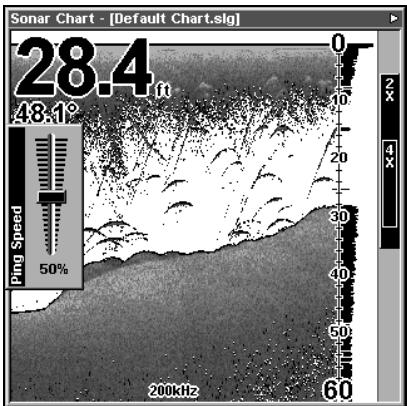 LOWRANCE LMS-332C - Vitesse de Ping & HyperScroll™ - 2