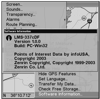 LOWRANCE LMS-332C - Informations Systeme - 1