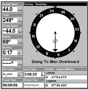 LOWRANCE LMS-332C - Retourner au Point de Repère MOB - 2