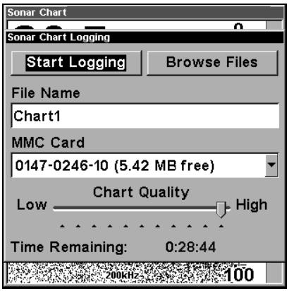 LOWRANCE LMS-332C - Enregistrer les Données Graphiques du Sondeur - 2