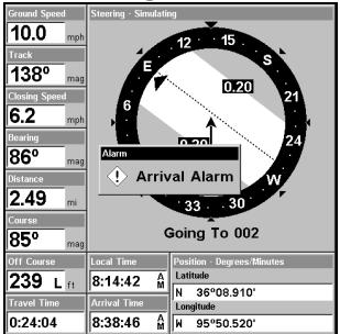LOWRANCE LMS-332C - Naviguer le long d'un Itinétaire en Sens Inverse - 2