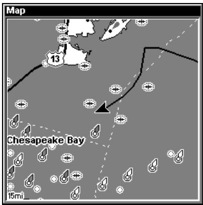 LOWRANCE LMS-332C - Orientation de la Carte - 1