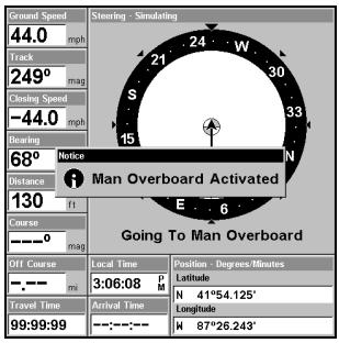 LOWRANCE LMS-332C - Retourner au Point de Repère MOB - 1