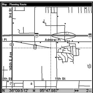 LOWRANCE LMS-332C - Itinéaires créés avec l'appareil - 7