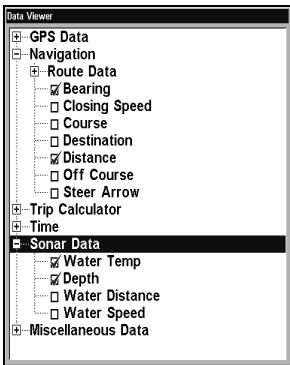 LOWRANCE LMS-332C - Pour afficher des informations à votre écran: - 3