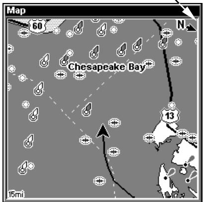 LOWRANCE LMS-332C - Orientation de la Carte - 2