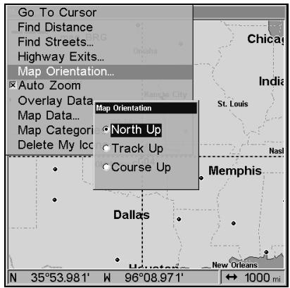 LOWRANCE LMS-332C - Orientation de la Carte - 3