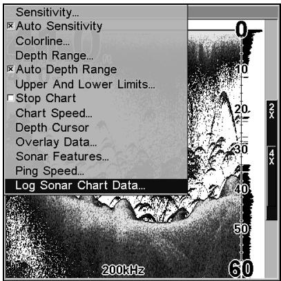LOWRANCE LMS-332C - Enregistrer les Données Graphiques du Sondeur - 1