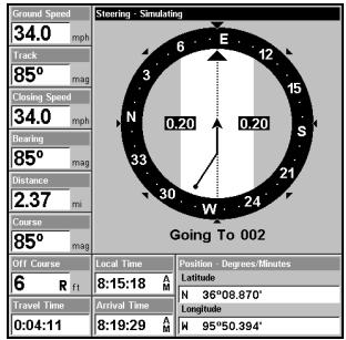 LOWRANCE LMS-332C - Naviguer le long d'un Itinétaire en Sens Inverse - 3
