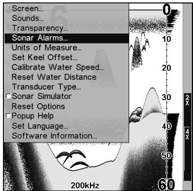 LOWRANCE X107C DF - Alarmes de profondeur - 1