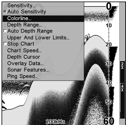 LOWRANCE X107C DF - Vitesse de défilament - 1