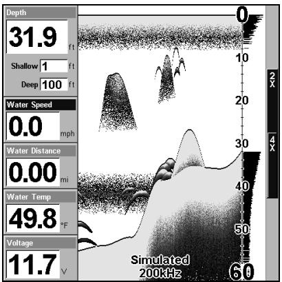 LOWRANCE X107C DF - Personnaliser l'écran de données numériques - 2